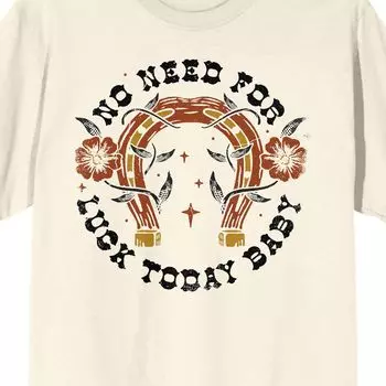 Мужская детская футболка с рисунком No Need For Luck Today Licensed Character