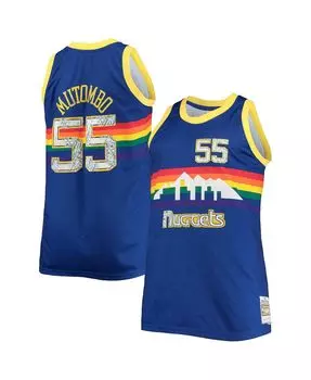 Мужская dikembe mutombo blue denver nuggets big and tall 1991-92 nba 75th anniversary diamond swingman jersey Mitchell & Ness, синий