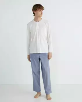 Мужская длинная пижама Dustin, голубой