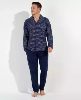 Мужская длинная пижама Hom, мультиколор