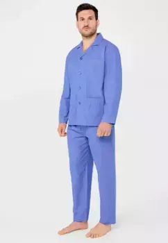 Мужская длинная пижама из синей ткани El Bho Nocturno, голубой