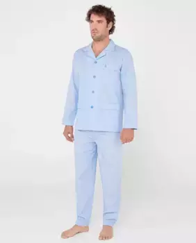 Мужская длинная пижама из синей ткани El Bho Nocturno, синий