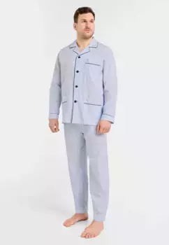 Мужская длинная пижама из синей ткани El Bho Nocturno, голубой