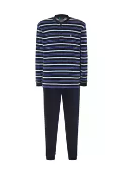 Мужская длинная синяя бархатная пижама El Bho Nocturno, светло-голубой