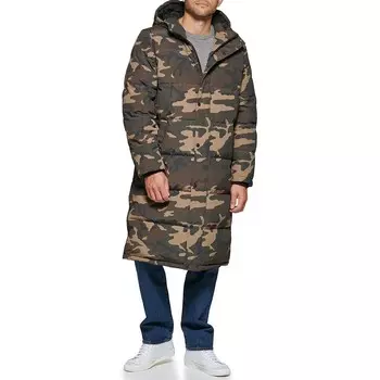 Мужская длинная стеганая парка большого размера Levi's, цвет Camoflauge