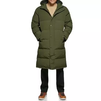 Мужская длинная стеганая парка большого размера Levi's, цвет Olive