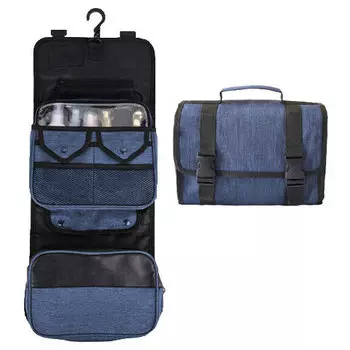 Мужская дорожная косметичка с крючком для подвешивания болонки, Темно-синий Trip Story, темно-синий