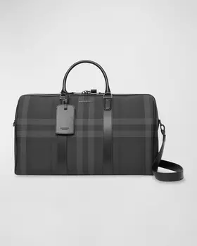 Мужская дорожная сумка Holdall в темно-серую клетку Burberry