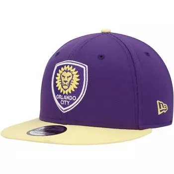 Мужская двухцветная бейсболка New Era Purple/Gold Orlando City SC 9FIFTY Snapback