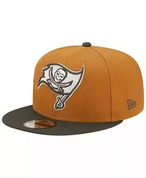 Мужская двухцветная бейсболка Snapback 9FIFTY цвета бронзы и графита Tampa Bay Buccaneers Color Pack New Era, бежевый