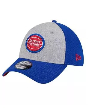 Мужская двухцветная кепка Detroit Pistons 39THIRTY Flex, серо-серая/синяя New Era, серый