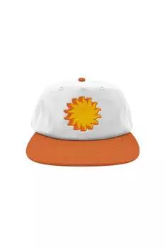 Мужская двухцветная кепка-кнопка Sun Shadow Snapback цвета кость/оранжевый Free & Easy