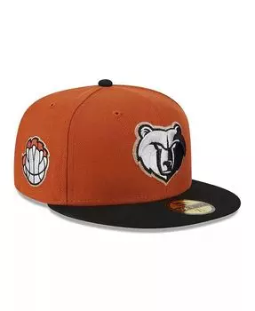 Мужская двухцветная кепка Memphis Grizzlies цвета ржавчины/черного цвета 59Fifty New Era, оранжевый
