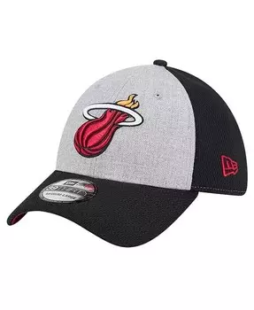 Мужская двухцветная кепка Miami Heat серо-серый/черный 39THIRTY Flex Hat New Era, мультиколор