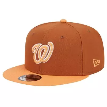 Мужская двухцветная кепка New Era Brown Washington Nationals Spring Color 9FIFTY Snapback, цвет Nat Brown