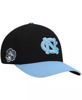 Мужская двухцветная кепка Reflex Hybrid Tech Flex на каблуке North Carolina Tar Heels черного цвета, синего цвета Каролины Top of the World