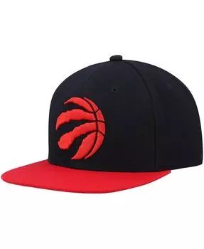 Мужская двухцветная кепка Snapback 2.0 черно-красного цвета Toronto Raptors Team Mitchell & Ness