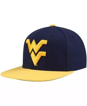 Мужская двухцветная кепка Snapback 2.0 темно-синего/золотого цвета West Virginia Mountaineers Mitchell & Ness, синий