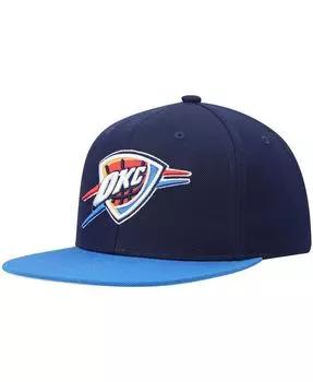 Мужская двухцветная кепка Snapback 2.0 темно-синего цвета Oklahoma City Thunder Team Mitchell & Ness