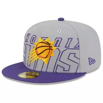Мужская двухцветная облегающая шляпа New Era Grey/Purple Phoenix Suns 2023 NBA Draft 59FIFTY