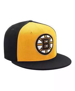 Мужская двухцветная регулируемая кепка с черным/золотым логотипом Boston Bruins Primary Logo Starter, черный