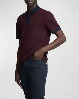 Мужская двухцветная рубашка поло Brioni