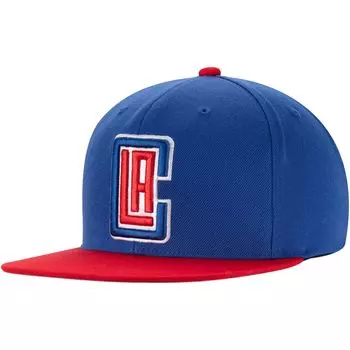 Мужская двухцветная шерстяная шляпа Snapback Mitchell & Ness Royal/Red LA Clippers