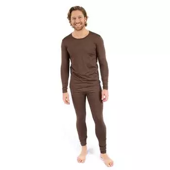 Мужская двухкомпонентная термопижама Leveret, коричневый