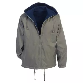 Мужская двусторонняя дождевик Gioberti с подкладкой из флиса, цвет Gray Navy