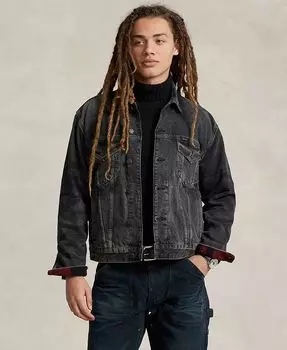 Мужская двусторонняя джинсово-фланелевая куртка дальнобойщика Polo Ralph Lauren, мультиколор