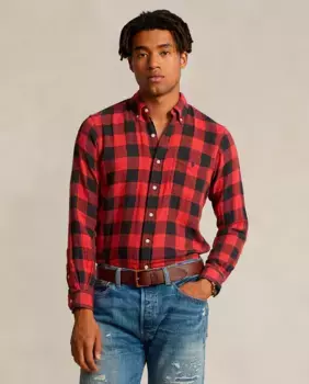 Мужская двусторонняя рубашка стандартного кроя Polo Ralph Lauren, красный