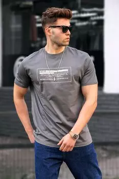 Мужская дымчатая футболка 5389 MADMEXT