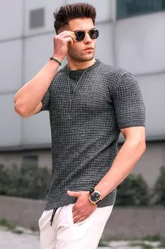 Мужская дымчатая футболка 5685 MADMEXT