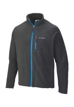 Мужская дышащая флисовая куртка Fast Trek с воротником-стойкой Columbia, черный