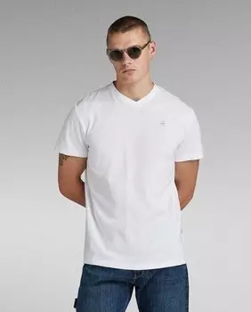 Мужская дышащая футболка из органического хлопка с короткими рукавами G-Star Raw, белый