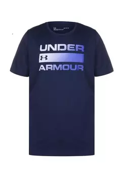 Мужская дышащая футболка с логотипом Team Issue UNDER ARMOUR, цвет Academy