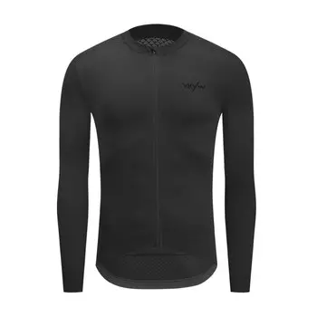 Велосипедное джерси мужское Mountainpeak с длинными рукавами впитывающее пот XS-XXL, черный