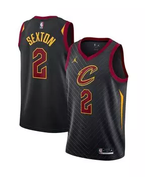 Мужская джерси collin sexton black cleveland cavaliers 2020/21 swingman - заявление Jordan, черный
