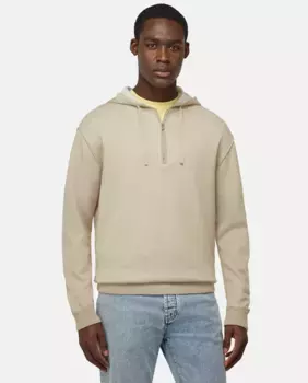 Мужская джерси с длинными рукавами песочного цвета Boggi Milano, кремовый