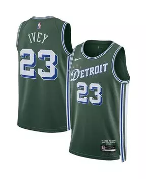Мужская джерси Swingman Green Detroit Pistons Jaden Ivey 2022/23 — City Edition Nike, зеленый