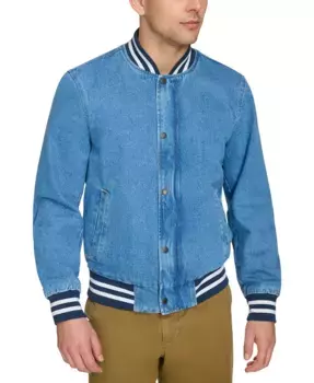 Мужская джинсовая бомбер-куртка с полной молнией в стиле varsity Levi's, синий