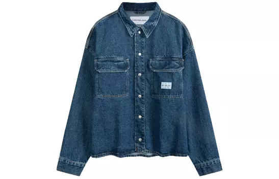 Мужская джинсовая куртка Calvin Klein, цвет Dark Blue Denim