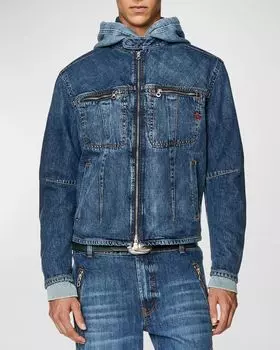 Мужская джинсовая куртка D-Barcy-Bk-S Diesel, цвет Denim