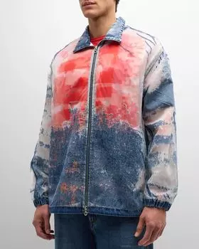 Мужская джинсовая куртка Devore Diesel, цвет Denim