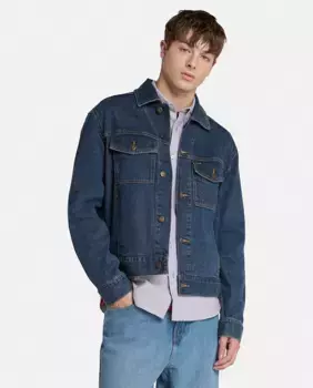 Мужская джинсовая куртка из тенселя Timberland, индиго