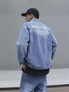 Мужская джинсовая куртка на пуговицах Hypemode Повседневная куртка из цельного хлопка синего цвета Manfinity, светло-голубой