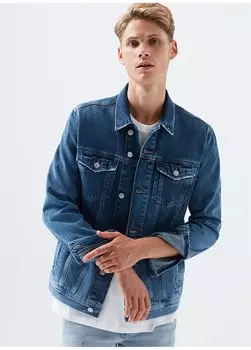 Мужская джинсовая куртка оверсайз DRAKE Deep Vintage 90-х 010143-32230 Mavi