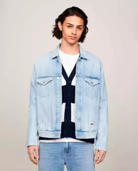 Мужская джинсовая куртка прямого кроя Tommy Jeans, голубой