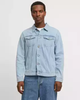 Мужская джинсовая куртка с боковыми и передними карманами Jack & Jones, синий