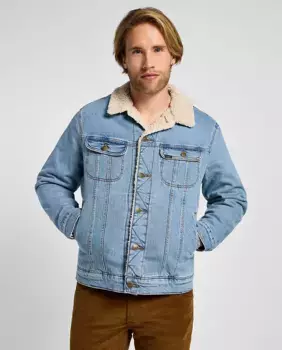 Мужская джинсовая куртка синего цвета Lee, синий